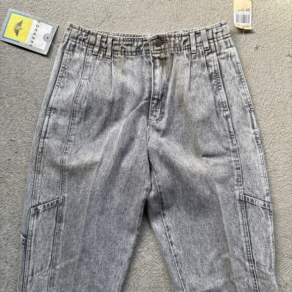 Deadstock 90s Dockers Jeans Black 29x32 Pleated Denim Levi’s Baggy Acid Vintage - Picture 3 of 16